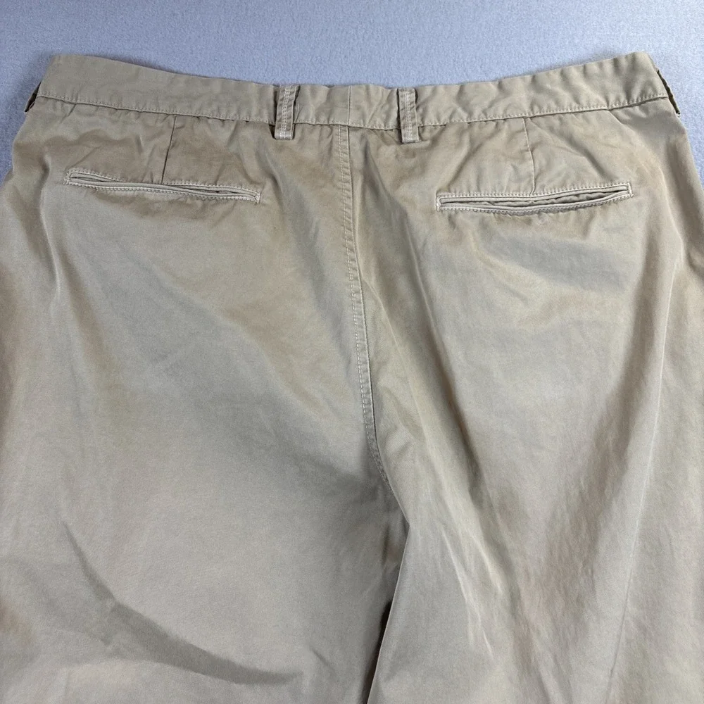 Tommy Bahama Chino Pants Mens 40 x 34 Khaki 100% Cotton Flat Front Casual